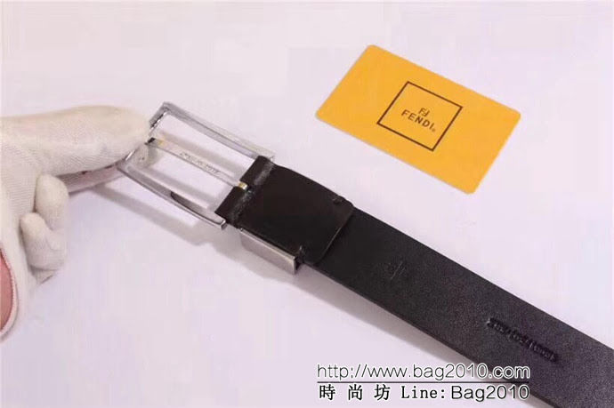 FENDI芬迪 原單正品 小怪獸皮帶系列 小怪獸琺瑯滴膠針扣 小牛皮男士皮帶  xfp1335